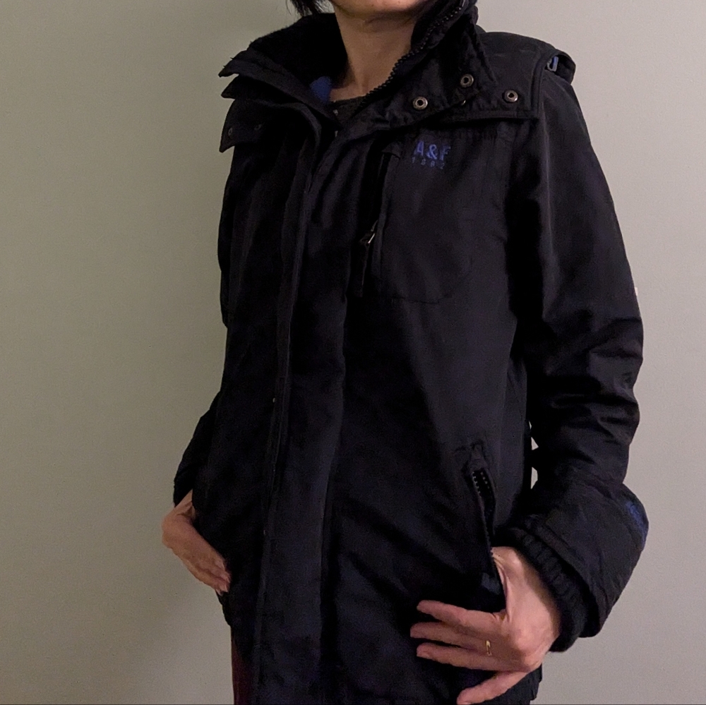 Abercrombie & Fitch Black Fleece Lined Hooded Jacket